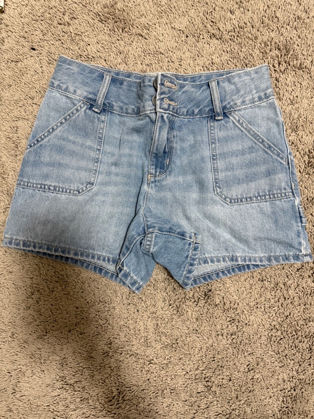 Childrens Place Light Blue Denim Highrise Shorts